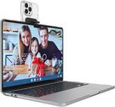 Speck iPhone Grip Viewing Stand MagSafe Accessory - ClickLock No-Slip Interlock - 360 Adjustable Finger Grip, Mounts to MacBook, Continuity Camera for iPhone - StandyGrip - Black